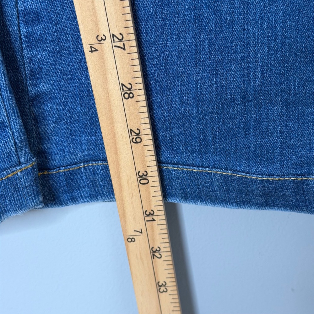 Spanx Everywear Flare Jeans Women Large Blue High Rise Pull On Stretch Slimming - Picture 11 of 12